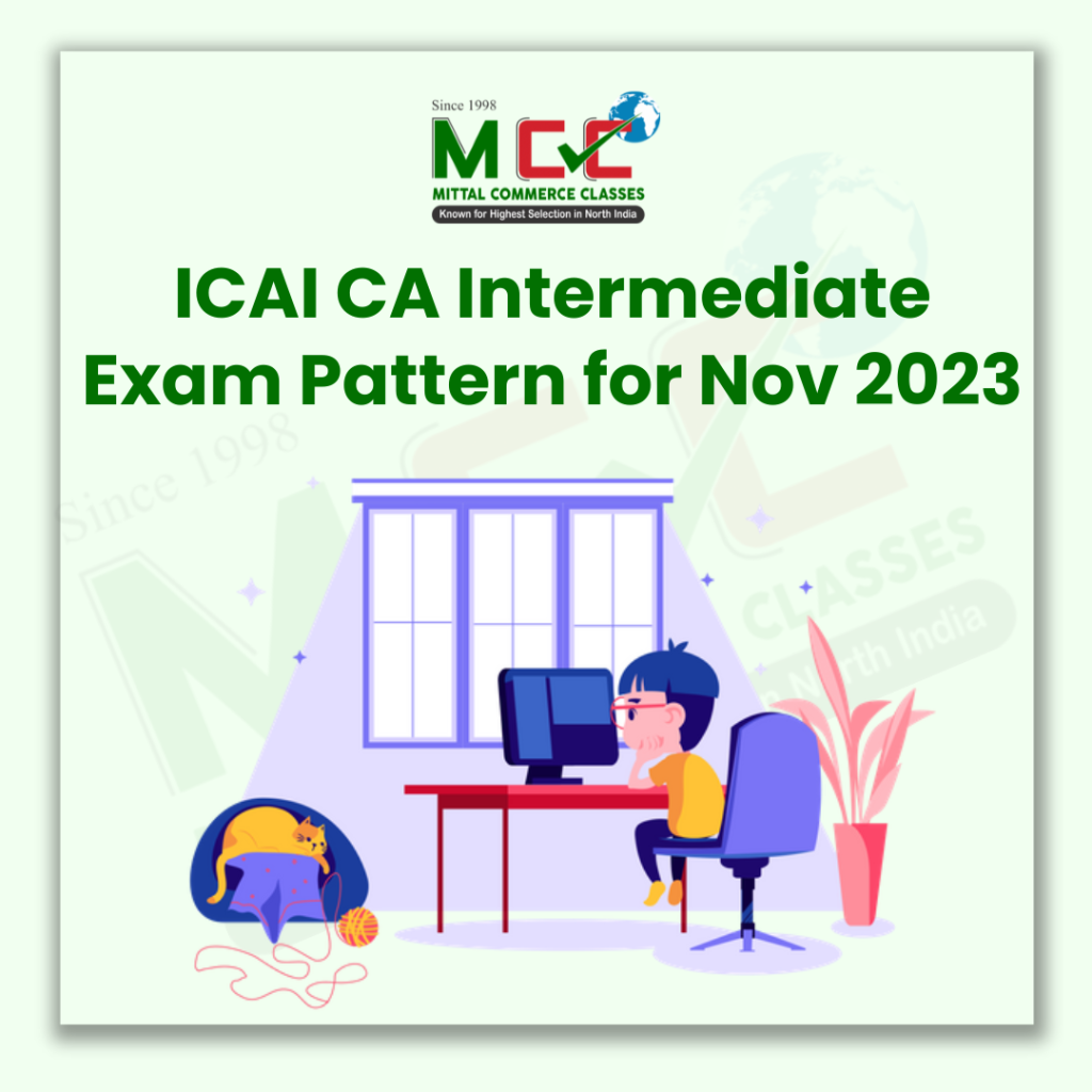 ICAI CA Intermediate Exam Pattern for Nov 2023